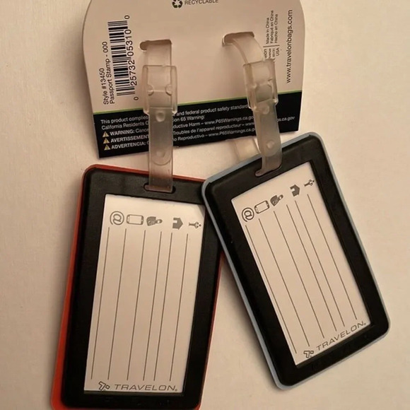 NWT Travel Luggage Tags Passport Stamp Logo - Picture 3 of 4